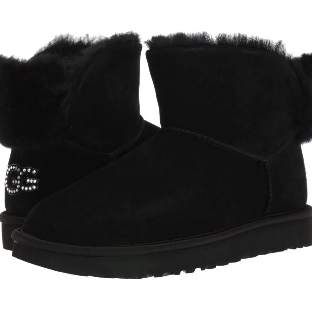 Swarovski Women’s Black UGG Boots Size 8